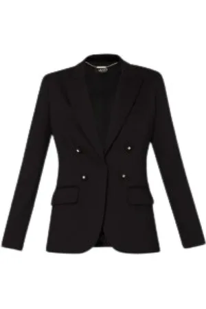 Liu Jo Jassen, Dames, Zwart, 2Xs, Milano Knit Blazer