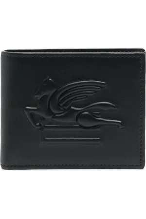 Etro Accessoires, Heren, Zwart, ONE Size, Leer, Leren Portemonnee