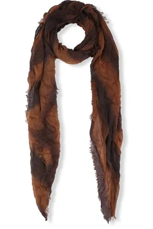 Cortana Accessoires, unisex, Bruin, ONE Size, Kasjmier, bruine gestreepte sjaal