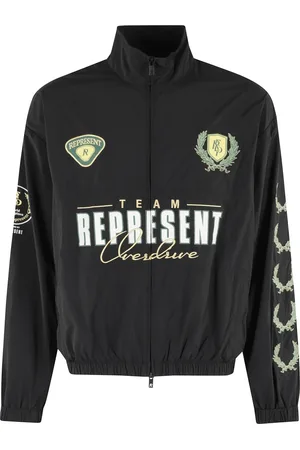 Represent Jassen, Heren, Zwart, L, Nylon, Kampioenschap Track Jacket Zwart Nylon