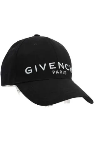 Givenchy Accessoires, Heren, Zwart, ONE Size, Katoen, Gebogen PET MET Geborduurd Logo