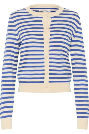 Part Two Truien, Dames, Blauw, M, Katoen, Gestreepte Vest Ultramarijn Streep