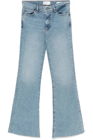 Frame Jeans, Dames, Blauw, W30, Klassieke Blauwe Rits Jeans met Vijf Zakken