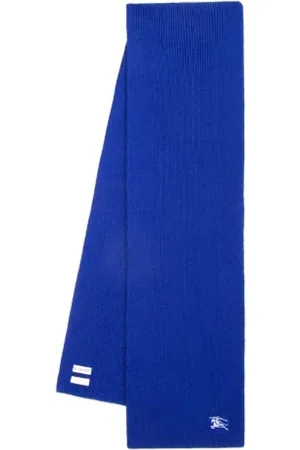 Burberry Accessoires, Dames, Blauw, ONE Size, Wol, Wollen Sjaal