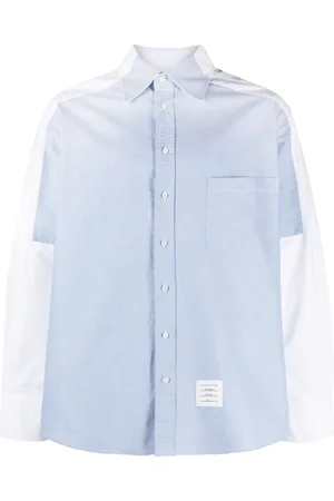 Thom Browne Overhemden, Heren, Veelkleurig, L, Katoen, Lange Mouw Oversized Shirt