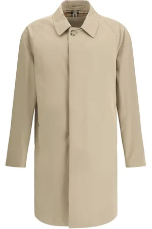 Burberry Mantels, Heren, , L, Katoen, Klassieke katoenen jas met borstsluiting en ruitvoering