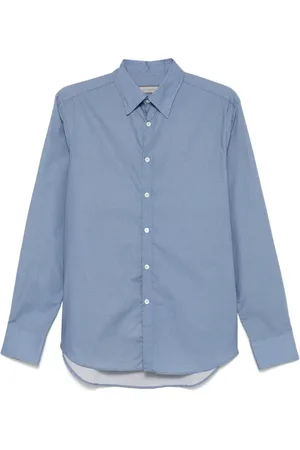 CANALI Overhemden, Heren, Blauw, M, Katoen, Geruit Overhemd
