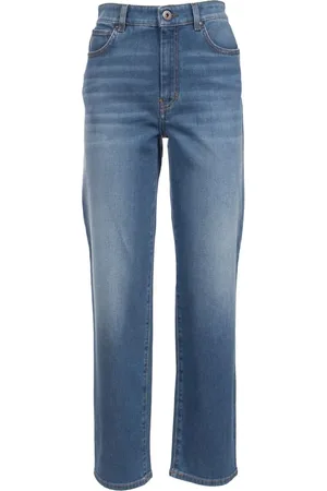 Max Mara Jeans, Dames, Blauw, XL, Denim, 90`s Denim Comfort Jeans Ortisei