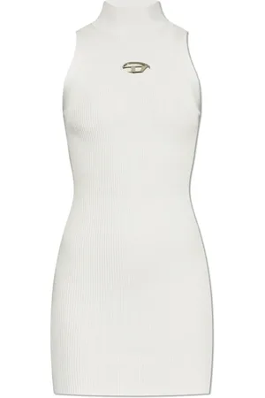 Diesel Kleedjes, Dames, Wit, 2Xs, Polyester, M-Onervax Jurk