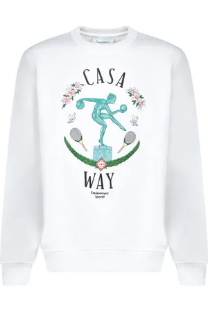 Casablanca Sweatshirts & Hoodies, Heren, Wit, M, Katoen, Wit T-shirt