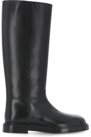 Fabiana Filippi Schoenen, Dames, Zwart, 40 EU, Leer, Leren Dameslaarzen Ronde Neus