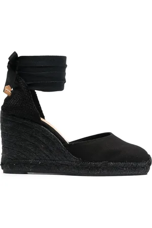 Castaner Schoenen, Dames, Zwart, 40 EU, Espadrilles sandalen met sleehak
