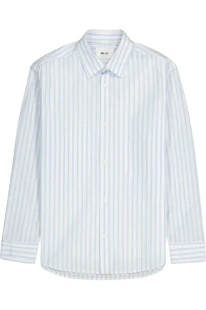 NN.07 Overhemden, Heren, Blauw, S, Katoen, Shirts