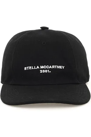 Stella McCartney Accessoires, Dames, Zwart, 59 CM, Katoen, Baseballpet met Contrasterend Logo