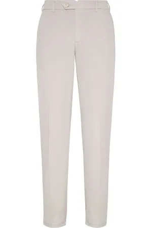 Brunello Cucinelli Broeken, Heren, , XL, Katoen, Katoenen Gabardine Broek