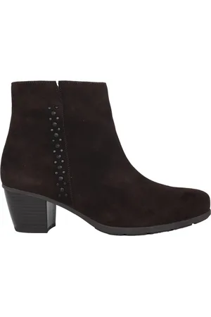 Gabor Schoenen, Dames, Bruin, 38 EU, Suède, Suède Enkellaarsjes