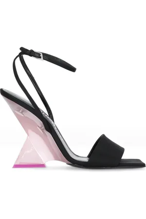 The Attico Schoenen, Dames, Zwart, 37 EU, Leer, Cheope 105mm Sandalen