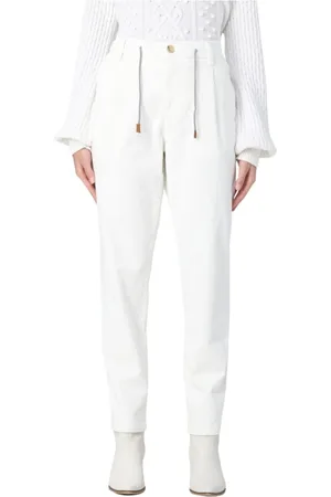 ELEVENTY Broeken, Dames, Wit, S, Rechte broek