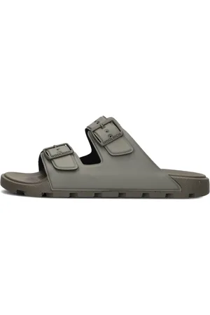 Woolrich Schoenen, Heren, Grijs, 46 EU, Linnen, Groene Twee Banden Sandaal voor Mannen