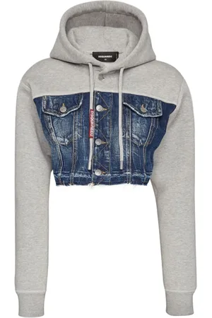 Dsquared2 Sweatshirts & Hoodies, Dames, Grijs, XS, Katoen, Hoodie