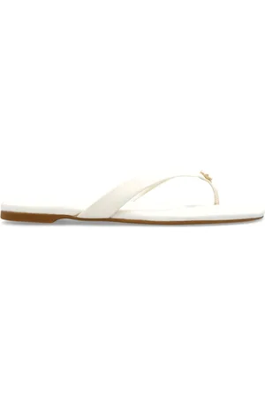 Kate Spade Schoenen, Dames, Wit, 40 1/2 EU, Leer, Slippers met logo