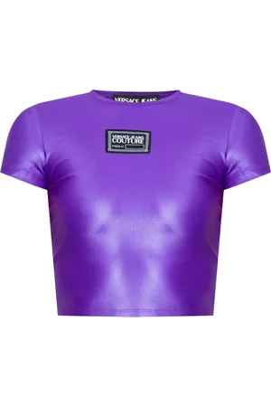 VERSACE Blouses & Shirts, Dames, Paars, M, Crop top