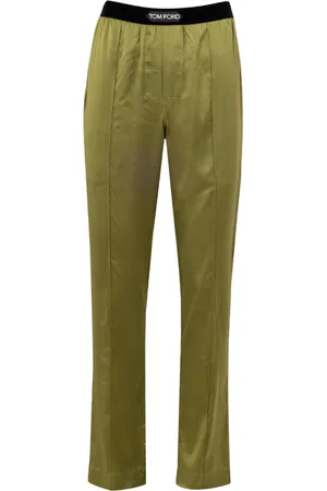 Tom Ford Broeken, Heren, Groen, L, Groene herenondergoed lange nachtbroek