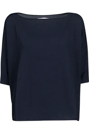 LIVIANA CONTI Blouses & Shirts, Dames, Blauw, S, Blauwe Bootneck Trui