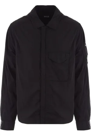 C.P. Company Jassen, Heren, Zwart, XL, Nylon, Chrome-R Overshirt met Rits