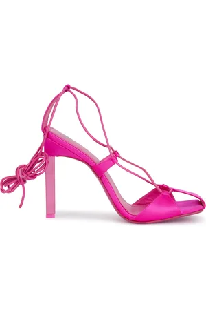 The Attico Schoenen, Dames, Roze, 36 EU, Leer, Adele Pumps met Vetersluiting