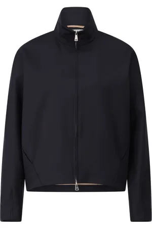 Max Mara Jassen, Dames, Zwart, L, Sportief Sweatjack Plava