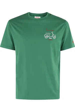 MC2 SAINT BARTH Tops, Heren, Groen, S, Katoen, Klassiek Katoenen T-Shirt Zwart Korte Mouw