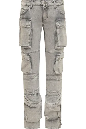 The Attico Broeken, Dames, Grijs, W26, Denim, Essie Lange Broek