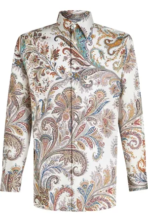 Etro Overhemden, Heren, Veelkleurig, S, Katoen, Paisley Katoenen Overhemd