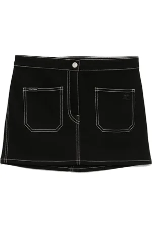 Courrèges Rokken, Dames, Zwart, W27, Denim, Denim Rok