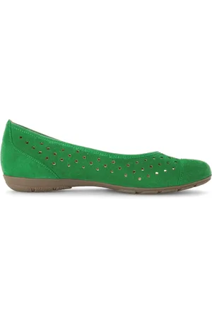 Gabor Schoenen, Dames, Groen, 42 EU, Suède, Ballerina`s