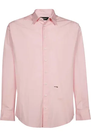 Dsquared2 Overhemden, Heren, Roze, M, Katoen, Katoenen overhemd