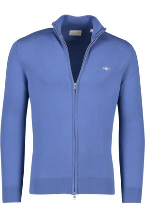 GANT Truien, Heren, Blauw, 3Xl, Katoen, Blauw Vest Stijlvol Modieus