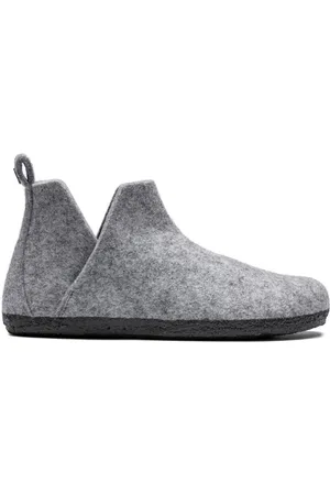 Birkenstock Schoenen, Dames, Grijs, 42 EU, Wol, Andermatt Pantoffel met Uitneembaar Voetbed
