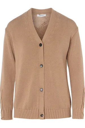 Max Mara Truien, Dames, Bruin, S, Katoen, Camel Katoenen Vest