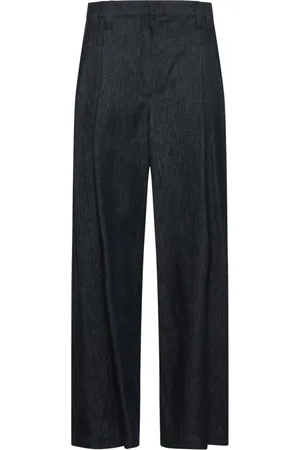 Brunello Cucinelli Jeans, Dames, Blauw, 2Xs, Denim, Wide Leg Denim Jeans