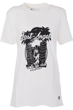 Chiara Ferragni Tops, Dames, Wit, S, Katoen, Lastangel T-Shirt
