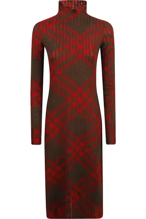 Burberry Kleedjes, Dames, Rood, M, Wol, Gebreide Damesjurk