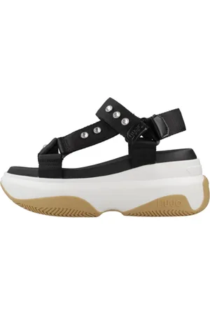 Liu Jo Schoenen, Dames, Zwart, 38 EU, June Sandal Flat Sandalen