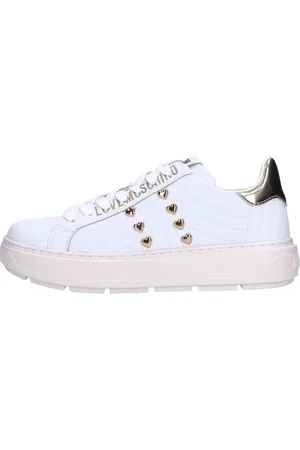 Moschino Schoenen, Dames, Wit, 37 EU, Leer, Sneakers Wit
