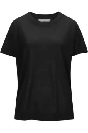 Lisa Yang Tops, Dames, Zwart, S, Cashmere T-shirt in Marielle Stijl