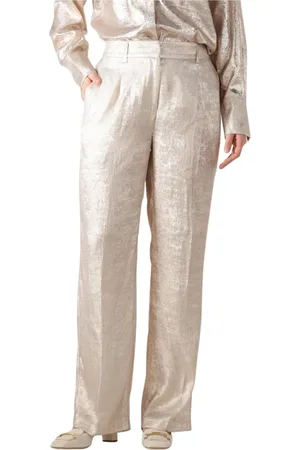 Dante 6 Broeken, Dames, Geel, M, Metallic Charm Broek