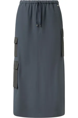 HERNO Rokken, Dames, Blauw, S, Lange Rok met Cargo Zakken