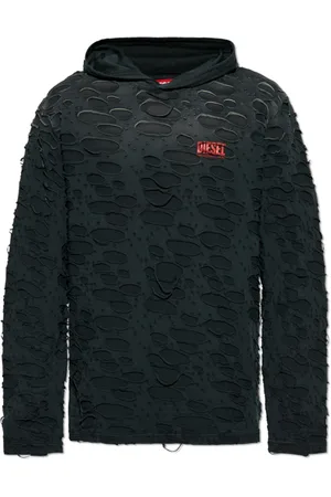 Diesel Sweatshirts & Hoodies, Heren, Grijs, 2Xl, Katoen, T-Crane-Ls-Hood Sweatshirt