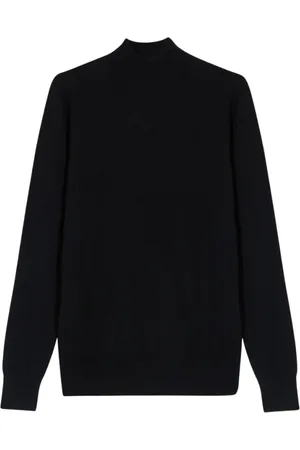 Brooks Brothers Truien, Heren, Zwart, 2Xl, Wol, Merino wollen trui met col